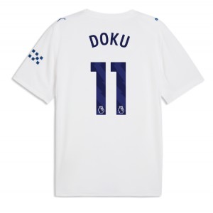 Manchester City Jeremy Doku #11 Jalkapallovaatteet Kolmaspaita 2026-27 Lyhythihainen